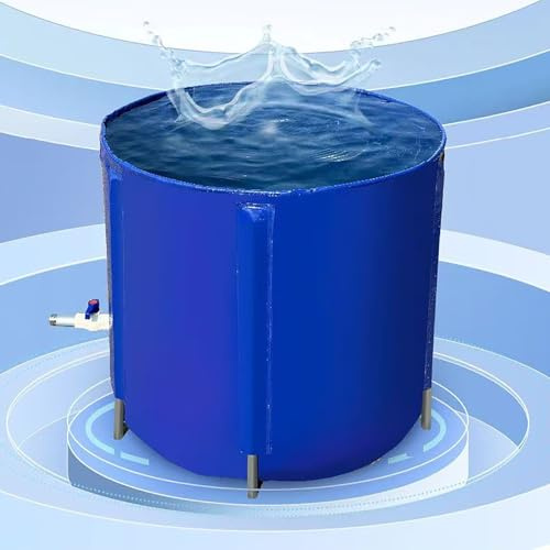 TRUNXUCL 50–4900 Liter Wasserfass Faltbare Regentonne Wassertonne Regenfass Regenwassersammler für Garten und Außenbereich(250x100cm/98x39in)