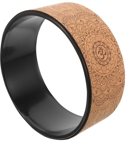 Cabilock Ruota Yoga in Tpe e Sughero per Stretching Schiena e Pilates Supporto Ergonomico per Punti Trigger Leggera e Portatile per Esercizi di Flessibilità e Rilassamento Muscolare