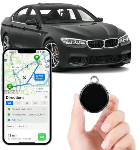 GPS Tracker for Vehicles - Hidden Tracking Devices for Cars Compatible with iOS & Android No Monthly Fee, Mini Anti-Theft Tracker Tag With Real-Time Location, Compact Tracker Device