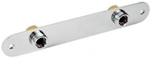 Exposed Shower Fixing Bracket Plate Thermostatic Mixer Bar Valve Wall Kit Metal