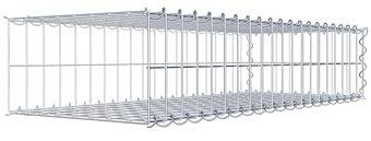 GABIONA Cesta de piedra de gavión rectangular, malla de 5 x 10 cm, profundidad de 40 cm, cesta de cultivo tipo 2, cierre de espiral, galvanizado (100 x 20 x 40 cm)