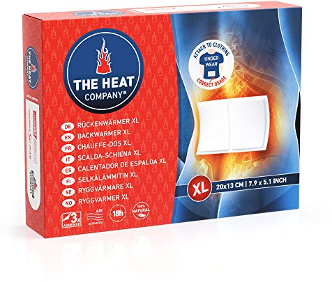 The Heat Company Rückenwärmer XL - 3 Stück – Wärmepflaster für Rücken & Körper - EXTRA WARM - perfekt als Körperwärmer - 18 Stunden wohlige Wärme - rein natürlich