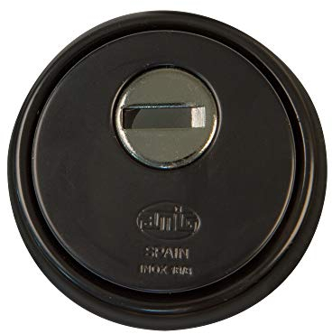 Amig, Escudo de seguridad Mod.31, Acero, Cuerpo reforzado en acero sinterizado, Antitaladro, Color negro mate, Para puertas min. 40 mm de grosor, Bocallave de 65 mm de diámetro