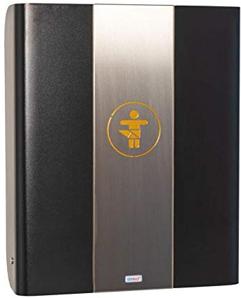 Timkid GmbH Eleganter und funktionaler Wandwickeltisch für den öffentlichen Raum, Ausführung:Schwarz/Grau