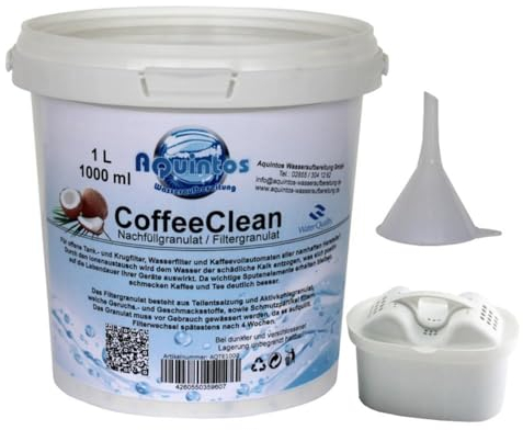 Nachfüllset passend für Tischwasserfilter Brita Maxtra PearlCo Unimax Dafi Aquaphor Maxfor Tassimo T55-T85 Anna Wasserkocher Russell Hobbs Nachfüll Refill Set 1L