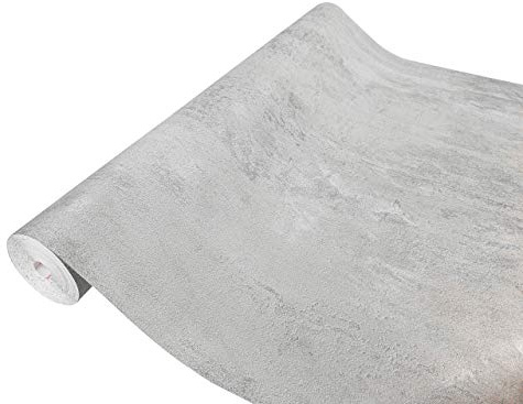 Klebefolie Möbel 67,5x200 cm | Möbelfolie selbstklebend in Steinoptik | Folie für Möbel zur einfachen Renovierung von Türen, Tischen und Regalen | Klebefolie dekorativ und abwaschbar | Beton Grau