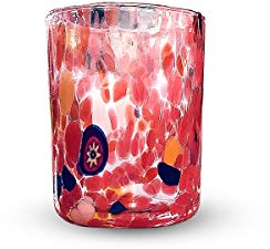 Gocce di Murano Set 6 Bicchieri Liquore Shot Pioggia Arcobaleno Lavorati a Mano Secondo la Tradizione degli Artigiani di Murano Colorati Confezione Bicchierini Eleganti e Preziosi Made in Italy