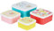 Premier Housewares Tupperware Lunch Boxes Alpaca Themed Snack Boxes for Kids Multi Colored Small Sandwich Box Set of 4