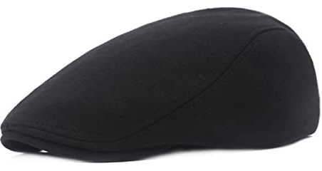 UTTPLL Newsboy Hats for Men Cotton Flat Cap Soft Fitted Driving Cabbie Hat Mens Winter Gatsby Vintage Costumes Hats Black One Size