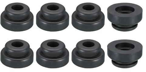 PATIKIL Refrigeration Compressor Rubber Mounting Feet, 8 Pack Foot Mount Anti Vibration Pad Replacement for Air Conditioner Refrigerator Electric Motor, Black