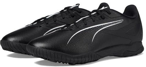 Puma Mens Ultra 5 Play Turf Trainer Soccer Cleats, Black/White, 9.5