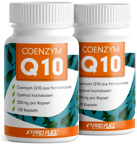 Q10 Kapseln hochdosiert 240x mit 200mg Coenzym Q10 pro Kapsel - hochwertiges Coenzym Q10 (vegan) aus Fermentation - Ubiquinon Q10 - laborgeprüft mit Zertifikat - Vorrat für 8 Monate