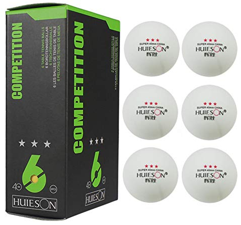 Tischtennisbälle – 6 Stück 3-Sterne-Tischtennisbälle | 40 mm Outdoor-Sport-Ting-Pong-Bälle | Gelb/Weiß Tennistisch Bier Pong | Tischtennis-Trainings- -Pongs für Anfänger und Profispieler