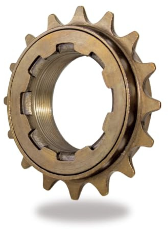 TSTRAUM Ruota libera per bicicletta a velocità singola 16/18 denti, accessorio di ricambio compatibile con ruota libera da 1/2 x 1/8 (marrone 16T)
