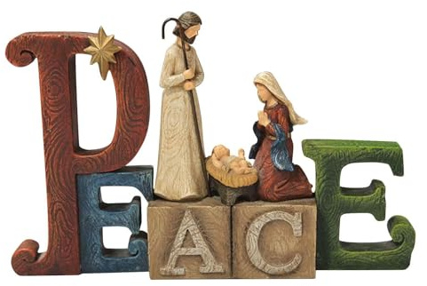 Belén navideño de resina | Adornos Para Escenas De La Sagrada Familia De De Navidad | Lindos Juegos De Figuras De Jesús Con Figuras De La Virgen María, Estatua Del Pesebre Navideño Para