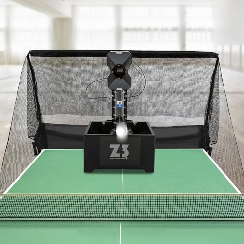 Robot de tenis de mesa Ping Pong Máquina de Pelo, Máquina Automática de Pelota de Tenis de Mesa, Robot de Entrenamiento de Ping Pong, Robot de tenis de mesa con red, frecuencia de juego 35 – 90