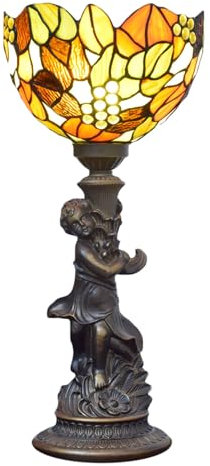 JPXXFM Lampada da Tavolo in Stile Barocco con Camera da Letto in Vetro Color Vintage Accanto alle lampade da scrivania per Il soggio