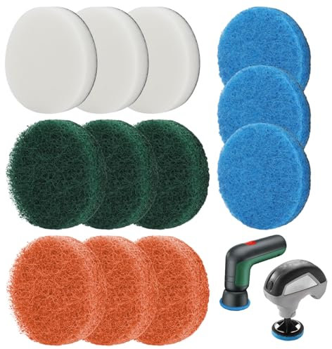 Set di 12 spugne per la pulizia, compatibili con Bosch 6033, Dremel Versa, diversi pad per la pulizia, utensili da cucina, stoviglie e manutenzione delle superfici, morbidi, riutilizzabili, lavabili
