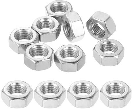 sourcing map M8x1mm Hex Nuts, 12Pcs 304 Stainless Steel Metric Fine Thread Hexagon Lock Nuts Fasteners 13mm/0.51 Width, 6.5mm/0.26 Height for Machinery Automotive Industrial Use