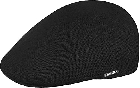Kangol Bambu Coppola 507 Donna/Uomo - Fibra di Bambu Cappello Piatto con Visiera Estate Primavera/Estate - M (56-57 cm) Nero