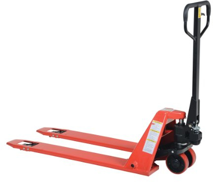 Vestil PM2-2044-SLP Steel Super Low Pallet Truck 60 In. x 21 In. x 44 In. 2200 Lb. Capacity Red