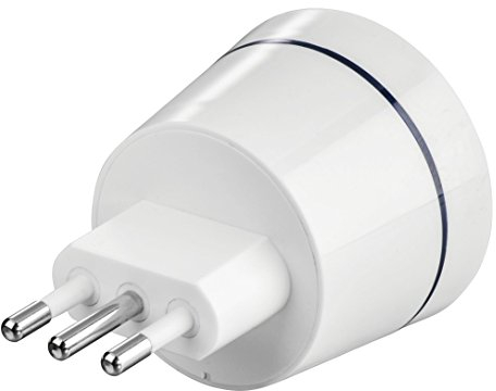 Hama 00121997 Netzstecker-Adapter Typ L (IT) Typ F, weiß, Adapter für Steckdose (Typ L (IT), Typ F, Weiß, Stecker/Female Connector