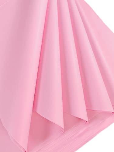 Carta velina, 50 cm x 75 cm, 17 g/mq, rosa pastello, 50 fogli