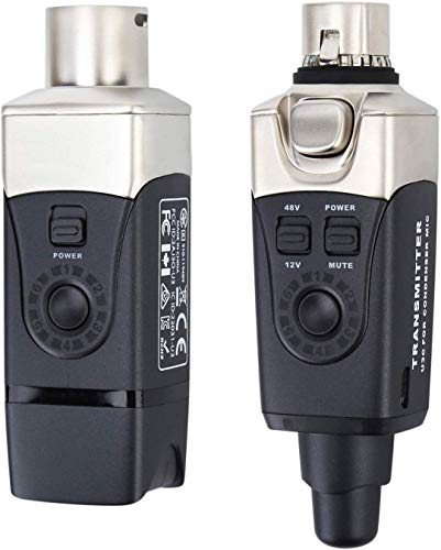 XVIVE U3C - Sistema Microfono a Condensatore Wireless, Trasmettitore con Ingresso XLR e Ricevitore con Uscita XLR, Range 20 m - 5 Ore di Autonomia, Batteria al Litio e Doppio Cavo USB Ricarica Inclusi