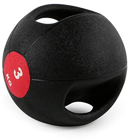 Balle de Médecine Balls Ballon De Médecine en Caoutchouc avec Poignée, Entraînement À Billes De Fitness Élastique, Matériel De Fitness Maison/Gymnastique, 3kg / 4 Kg / 5 Kg / 6 Kg / 7kg / 8kg / 9kg