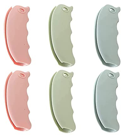 6 Pezzi Manico in Silicone Shopping Portatile Tote Bag,Riutilizzabile Sacchetto di Plastica Titolare Shopping Carry Bag Maniglia per la spesa in plastica Shopping Bag