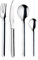Pintinox Ménagère 24 pièces en acier inoxydable, nickel, série Tube, Made in Italy, pour 6 personnes