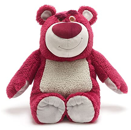 Disney Store Offizielles großes Kuscheltier Lotso Knuddelbär, Toy Story, 32 cm, Kuscheltier des Flauschigen Bösewichts mit Stickereien und weicher Oberfläche