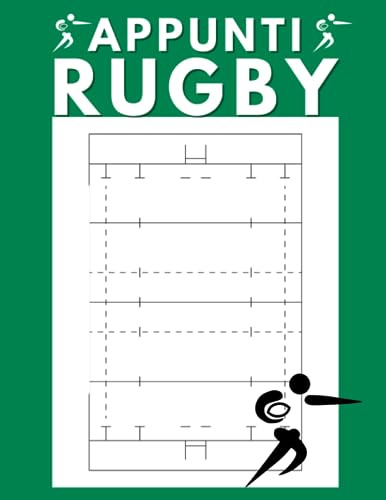 RUGBY - Libro Appunti: l'accessorio indispensabile per gli allenatori di rugby - FORMATO XL (A4) - 50 schede schemi + 50 appunti