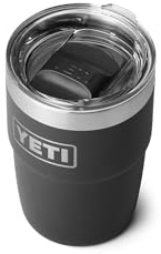 Yeti Rambler 8 oz Stackable Cup, Stainless Steel, Vacuum Insulated Espresso Cup with MagSlider Lid, Black