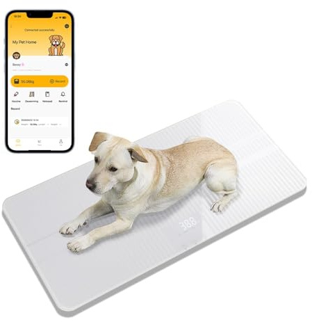 unipaws Bilancia digitale Bluetooth per animali domestici, max 200 libbre per cani di piccola e grande taglia, bilancia per cani e gatti, bilancia per uso domestico, bilancia per bambini, grande