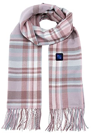TopHomer Écharpe Chauffante USB avec 3 Températures réglables, Écharpe Chauffante Électrique pour l'hiver Réchauffeur de Cou pour Cadeau d'hiver pour Femme Piles non incluse