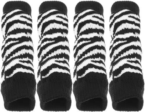 Toddmomy 1 Set Pet Leg Warmer Socks for Dogs Waterproof Dog Leg Wraps for Winter Use Dog Elbow Protector Zebra Pattern Size L Ideal for Keeping Your Dog' Legs and Warm
