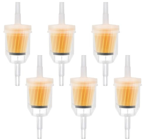 NCTNCX 6 Stück Kraftstofffilter universal, 6mm / 8mm Benzinfilter, Flüssigkeitsfilter für 6-8mm Motorrad, Roller, Generator, Rasenmäher, Auto (6)