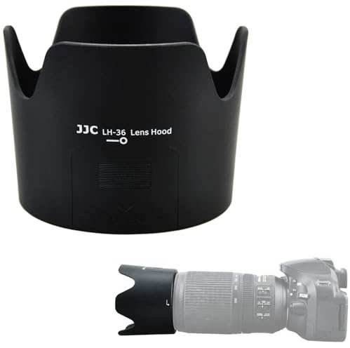 JJC HB-36 Lens Hood Reversible Lens Shade Cover for NIKKOR Nikon AF-S VR Zoom-Nikkor 70-300mm f/4.5-5.6G IF-ED, Replace Nikon HB-36 Lens Hood,Provide Lens with Extra Protector