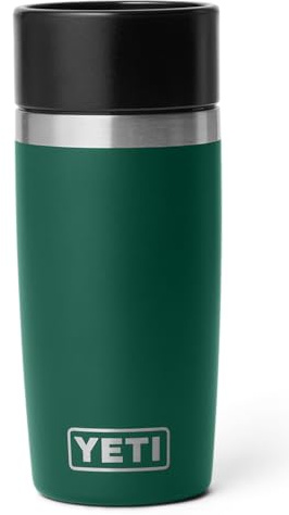 YETI Rambler 12 oz (355 ml) Travel Bottle mit auslaufsicherem Commuter-Deckel, Vakuumisolierte Edelstahl-Thermoflasche – Black Forest Green