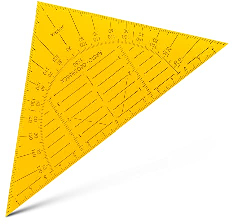 Aristo AR1550OR Geodreieck bruchsicher (Hypotenuse 16 cm, abriebfeste Tiefenprägung, biegsamer 0,75mm Vivak PET-G Kunststoff, Made in Austria) orange