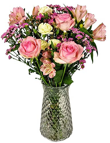 All Occasions Majestic Letterbox Bouquet, Create at Home Fresh Flowers with Free Delivery, Delivered Next Day Prime Bouquet for Birthdays, Thank You Gifts and more, Pink