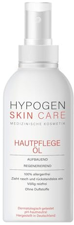 HYPOGEN CARE® hudvårdsolja (105 ml) för ansikte och kropp. Doftfri Maximalt tolererad och promikrobiomell