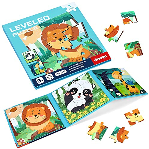BBLIKE Jouet Puzzle en magnétique pour Enfants, Montessori Puzzle Enfant Quiet Book,Jouet éducatif précoce,Livre de Puzzle Assorti, Jeu de Puzzle Interactif,Puzzle Enfant 2 3 4 Ans