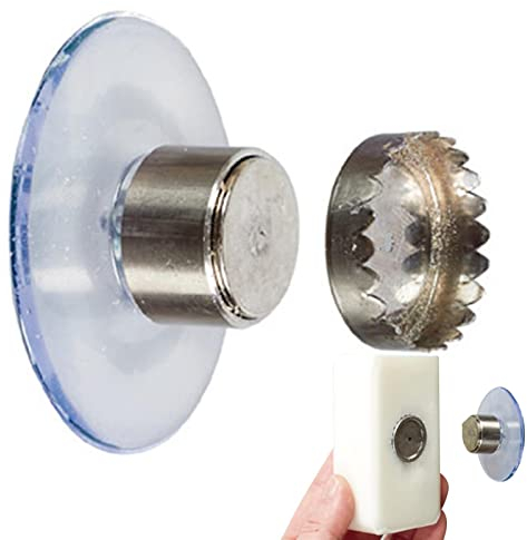 2 soportes para jabón magnéticos con ventosa, soporte para jabón magnético sin taladrar, soporte magnético para jabón, sustituye a la jabonera, mantiene 200 g, dispensador de jabón extraíble para