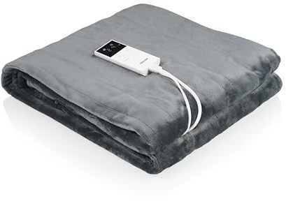 Tristar Elektrische Decke – 180 x 120 cm Fleece – Maschinenwaschbar – Einstellbarere Temperatur – Abnehmbare Fernbedienung – BW-4781