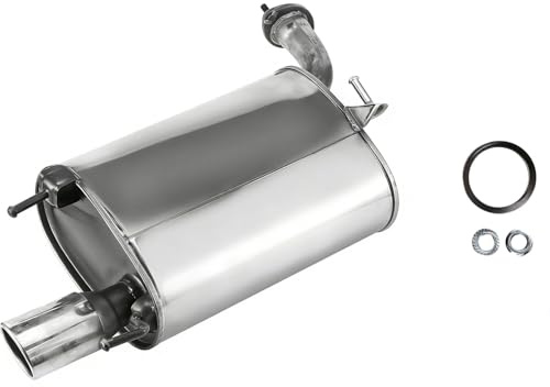Ratzdala 53685 100% Match OEM, Stainless Steel Direct Fit Rear Exhaust Muffler Fit For 2007-2011 Toyota Camry 2.4L 2.5L, New Replacement With Accessories 17430-28720 TC02