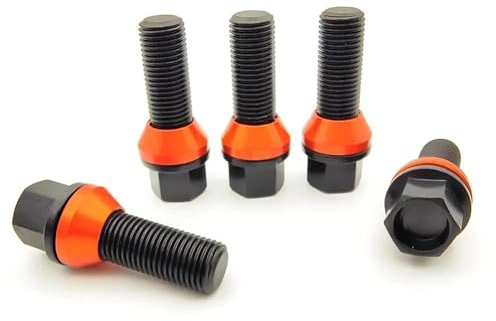 PUNICS M14x1,5/M14x1,25 10 Teile/Satz Auto Rad Lugs Bolzen Schraube Universal Muttern Stehbolzen 12,9 Radnabe Reifen Schraube Bolzen Radnabenmuttern(Length 35mm,M14x1.5)