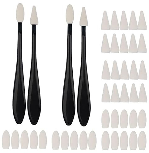 SinChic Schwamm Papierwischer Set,4 PCS Spezielle Hochglanz Detail Radierstifte Schwamm Radierstift Palettenmesser der Feinen Kunst mit 40 Schwammköpfen Malspachtel für Malen und Skizzieren