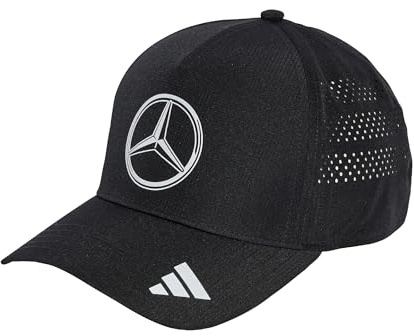 adidas Unisex Mercedes - AMG Petronas Formula ONE Team Mechanics Climacool Trucker Cap, Black/Reflective Silver, M